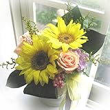 【ギフト】ひまわりのプリザーブドフラワーアレンジ [ハピネス]