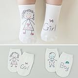 ベビーソックス　１０-１2cm 0歳-4歳くらい 選べる2色　可愛いBOYちゃん GIRLちゃん 滑り止め付き カラー無地　ベビー靴下 男女兼用 男の子用　女の子用 赤ちゃん 靴下 2点セット梱包 で