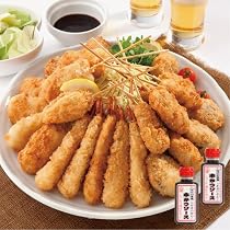 Amazon | 特盛 めっちゃ大阪 串カツセット(10種合計50本＋二度漬け禁止