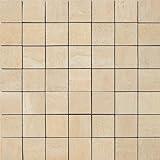 Samson 1037076 Travertiniマット2 x 2モザイク床と壁タイル、17 x 17インチ、クリーム、1ピース