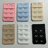 ブラジャー延長ホック２段6色【6枚組】