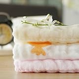 NANPIPER(ナンピパー)　ガーゼハンカチ　ベビー・赤ちゃん用 タオル　よだれかけ　よだれカバー 　抱っこひも用　約32x32cm 　純綿　3枚セット　やわらかい　男女共用　ピンク系