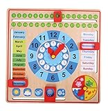 [Pidokoキッズ]Pidoko Kids My First Calendar All About Today Wooden Board Toy, Kids Calendar [並行輸入品]