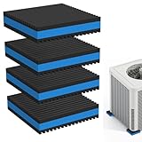 Mxclimate 防振パット、2 × 2 × 7/8 inches (50 × 50 × 22 mm)、リブ付きゴム、振動吸収マット