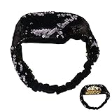 ヘアバンド　赤ちゃん　女の子　ベビー　幼児　ダブルサイド　スパンコール　ヘッドバンド　デザイン