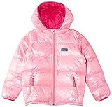 パタゴニアhi-loftダウンセーターフード付きジャケット – Infant Girls ' ROSY POSYピンク、18 M