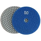 Konfor 10cm ウェット ダイヤモンド 研磨パッド 大理石花崗岩用 50グリット 10枚入セット