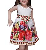 (ウォ２U)Woo2u 春夏 キッズ 女の子 ガールズ 白色 花柄 ノースリーブ Aライン ショート丈 カジュアル チュニック フォーマル ワンピース 入園式 パーティー お呼ばれ お姫様 ドレス 1