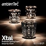 ambienTec アンビエンテック Xtal クリスタル ソリッド ガラス コードレス LEDランプ 充電式 ライト 照明 XTL-01SV デザイン：小関 隆一 (クリスタル)