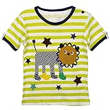 OKIDSO 子供ポロシャツ　男児Tシャツ　ベビー服　普段着　学校用　旅行用　夏秋新作　綿100%　半袖　5カラー　100-140CM オシャレ (110CM, ライオン)