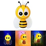 Hitsan 0.5 W Cute Beeバタフライlight-controlledセンサーナイトライト子供寝室用ホーム装飾One Piece