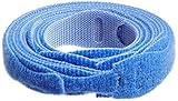 Velcro Cable Tie, One wrap Strap, 1.75" Bundle Diameter, 0.5" Width, 8" Length, Blue [並行輸入品]