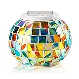 Poilee ガーデンライト　ソーラーLED キャンドル ガラス製　ソーラーライト　 キャンドルカップ おしゃれ照明　お庭やベランダ/玄関/テーブル/クリスマス/誕生日/ギフト/パーティー/店などの装