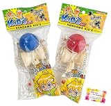 【たくさん練習して目指せけん玉達人！】 けん玉KID'S プラスチック製で軽いので小さなお子様でも楽しめます 対象年齢4歳以上 景品 おもちゃ 子供会 お祭り 全長約16cm 2色ランダム