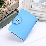 ユニセックスのpuレザーカードスロット24人の女性の財布のポケットケースクレジットカードホルダー