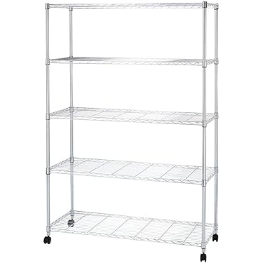 スチールラック　幅120cm メタルラック　収納ラック　ホワイト　収納棚 Amazon｜メタルラック 棚 ラック スチールラック 幅120cm×奥行