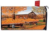 Pumpkinville Fall磁気メールボックスカバー秋ワゴンバーン標準