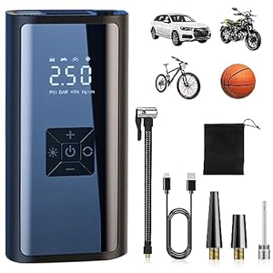 Aumotop 電動空気入れ 6000mAh コードレス 急速充填 タイヤインフレーター 車 自転車 ボール対応