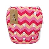 iZiv新生児オーガニック幼児防水/調整/再利用可能/洗える水泳のおむつのフィット赤ちゃん0.5-3歳（リップル）