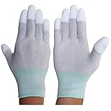 ウインセス 【静電対策（導電糸入り） ／ ナイロン編み手袋】　指先ウレタンコート手袋 （3双） (SS)