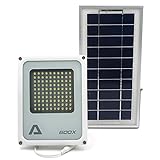 ALPHA 600X Flood Light ソーラーフラッドライト、３レベル電源と明度コントロール、リチウムバッテリー、農場、芝地、家庭の庭、遠隔地の山小屋、裏通り、公共エリア用のセキュリティフラッ