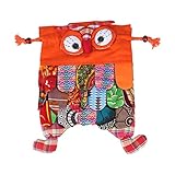 (ビグッド)Bigood キッズ リュックサック 可愛い デイパック 切り替え バックパック 子ども用バッグ 折り畳み リュックサック エスニック アウトドア 登山 フクロウ型 I