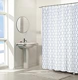 RegalホームコレクションAria Trellisシックファブリックシャワーカーテン – アソートカラー 70 in. W x 72 in. L ブルー