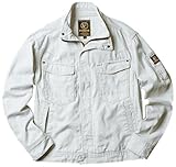 EVEN RIVER US-1107 55 フィッシャーストライプブルゾン シルバー オールシーズン用 5L