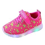 運動靴 キッズ LEDスニーカー 光る靴 男女通用 子供用 発光シューズ 13.5cm-18cm 夜光靴 hibote ピンク 24=内径15cm