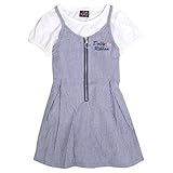 Dolly Ribbon(ドーリーリボン) 半袖 ワンピース 子供 キッズ 女の子 上下 ホワイト-ヒッコリー 120cm