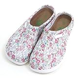 ガーデンシューズ　レディース　花柄 ホワイト 24.0cm