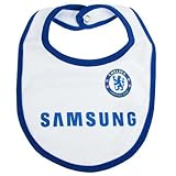 Chelsea F.C. チェルシー ベビー スタイ ホワイト センター ボタン / よだれかけ 赤ちゃん マタニティ
