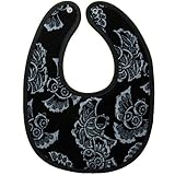 和柄【福良雀(黒系)】スタイ　ビブ　よだれかけ　リバーシブルタイプ　KSM-NO.84　【日本製】　【charlotte限定】