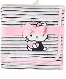 Hello Kitty Pink Stripes Baby Blanket 30x30 by Weeplay by Wee Play