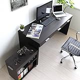 送料無料 パソコンデスク 書斎机 システムデスク 150cm幅 システムデスク2点セット デスク+ラック ダークブラウン CPB032DRDBR