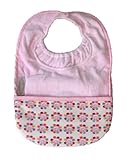 Silly Billyz Towel Pocket Bib, Pale Pink, 3 mos - 3 Yrs by Silly Billyz