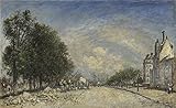Theポリエステルキャンバスの油絵' Johan Barthold Jongkind The Boulevard deポートロイヤルパリ'、サイズ: 18 x 29インチ/ 46 x 75 cm、この