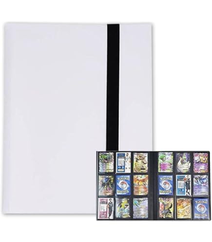 Jumbo Card Binder - 100 Pockets Hold Oversized Big Card 3 Rings With 50  Double Side Removable Premium Pages Portable & Lightweight White Leather Jumbo  Binder + 25pk (L) + 25pk (XL) :