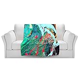 ブランケットウルトラソフトFuzzy 4サイズ！DIANOCHEデザインからby Aja Ann抽象Close Up IVホームDecor Unique Designer芸術的スタイリッシュな寝室アイ