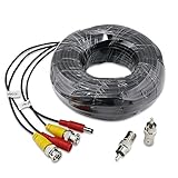 Aussel High Quality 100FT 30 M Camera Video Power Security Extension Cable for CCTV Surveillance DVR
