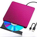 ブルーレイ ドライブUSB 3.0+Type-c ポータブル CD/DVD/BDドライブ/DVD/BD/CDプレーヤー プレーヤー 読み込み 書き込み対応 MAC/ window7-11(pink）