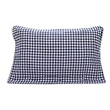 コットンピロータオル厚めガーゼグリッドカップルピローカバー-青