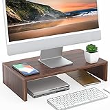 FITUEYES モニター台 机上台 机上ラック 木製 幅425mm 卓上收纳 パソコン pcモニター台 パソコン スタンド ノートパソコン台DT104203WB