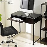 オシャレなPCデスク ガラス パソコンデスク