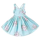 Cutelove 子供ドレス　ワンピース　キャミワンピース　ベストワンピース　欧米風　女の子　夏　素敵　プリンセス　コットン　花柄　プリント