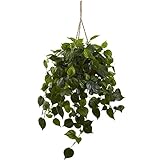 Nearly Natural 6853 Philodendron Hanging Basket UV Resistant [並行輸入品]