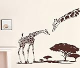 Pop Decors Little Giraffe and His Mother Beautiful Wall Stickers for Kids Rooms [並行輸入品]