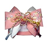 七五三 正絹刺繍結び帯 3サイズ6色/L(7歳用) ピンク