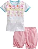 [Vaenait Baby]キッズ12ヶ月-7歳綿100％ルームウェア半袖パジャマ寝間着上下セット Rose Rose L