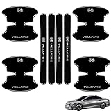 ヴェルファイア ドアハンドル プロテクター VELLFIRE 20系 30系 40系 全シリーズ対応 ドアプロテクター 新型 ヴェルファイア 車 ドアプロテクター ブラック 傷防止 車 ドアハンドル ドア保護 保護フィルム ステッカー シリカゲル材質 車用 ドアノブカバー 8個セット [並行輸入品]